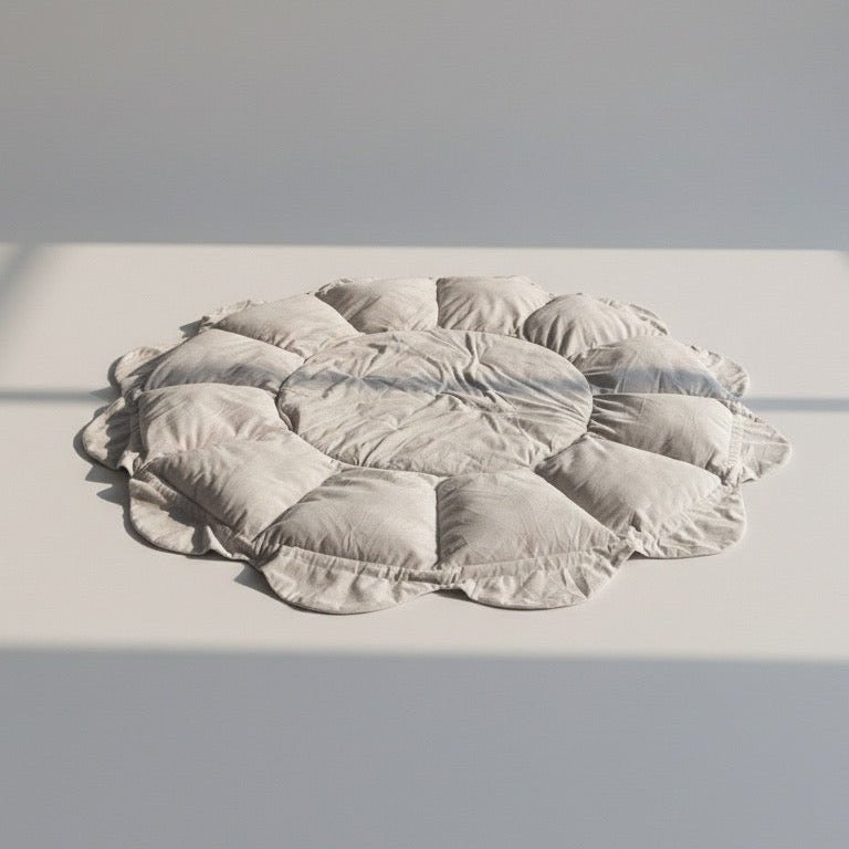 Soft and padded Lumee Novi play mat in natural lighting