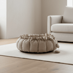 Cocoon style padded Lumee Sylvie play mat in living room